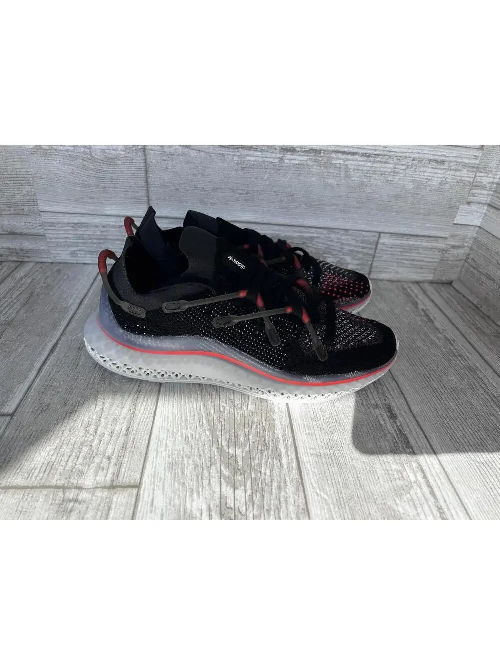 Adidas 4D Fusio Black/White/Solar Red GZ7884 Men's Size 6 Running Shoes New
